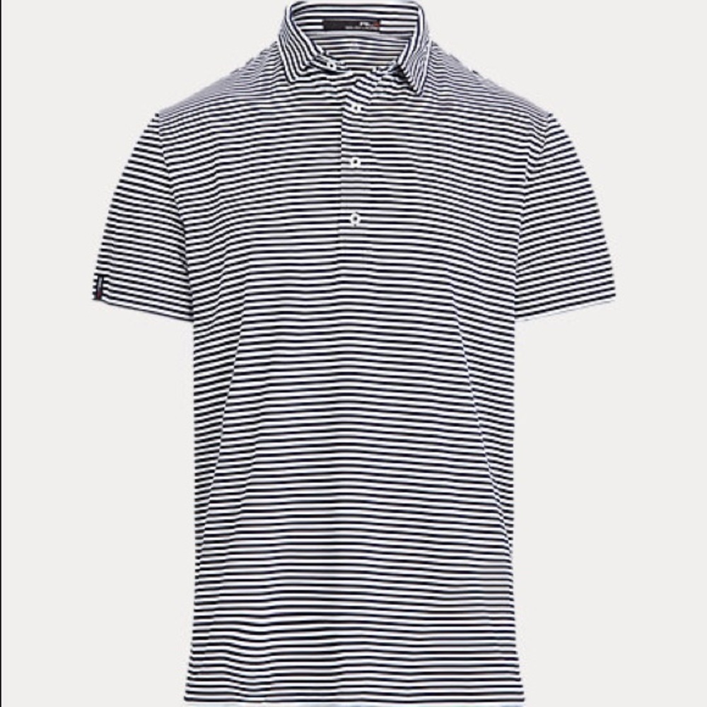 RLX RL Classic Fit Polo Shirt XL Striped Southview Golf MN Summer Golf NAVY